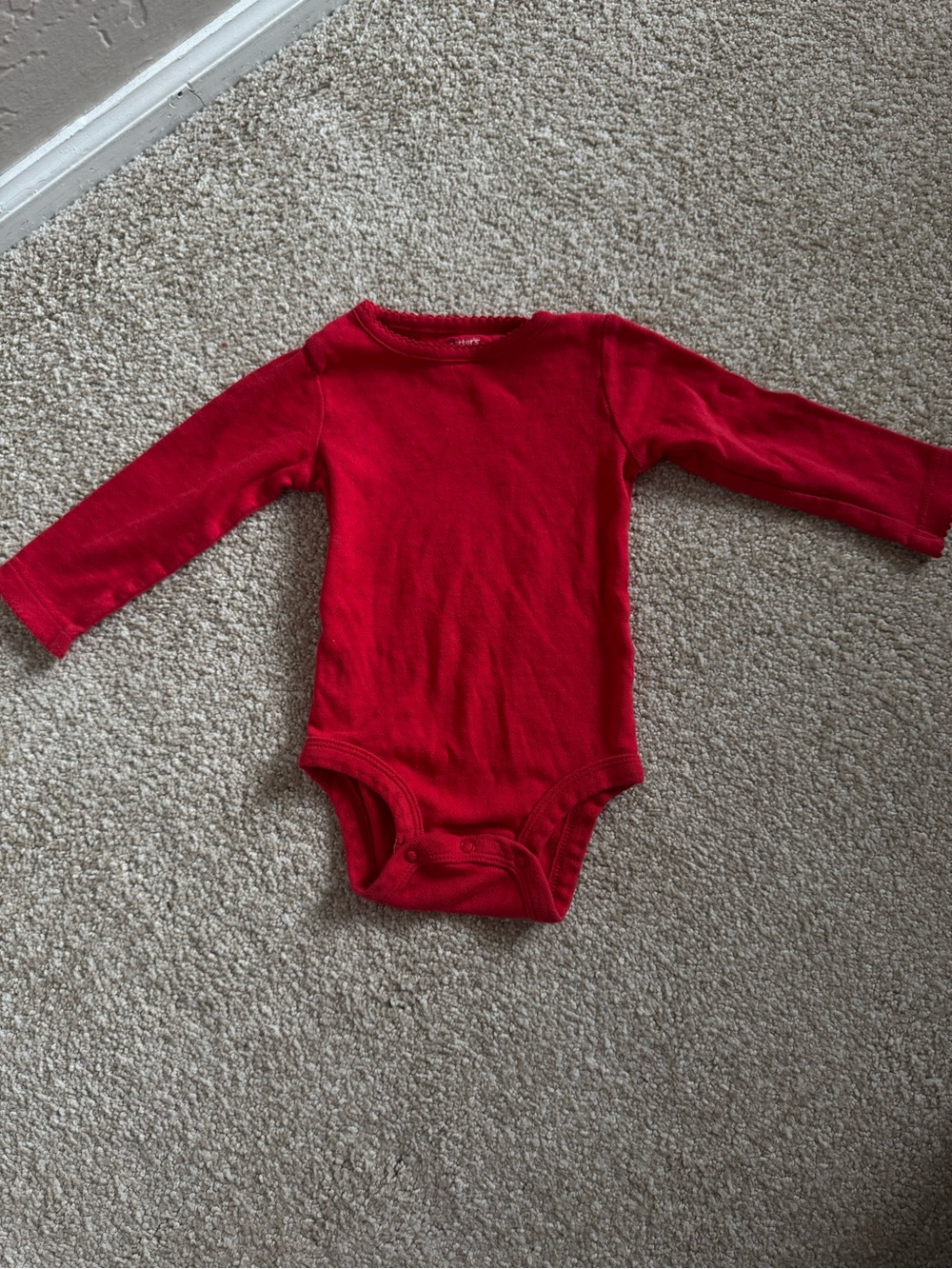 Carter's Red Long-Sleeve Baby Bodysuit